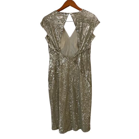 Escada Deienna Sequin Cocktail Dress US 6 100% Silk Open Back Formal Glam Party - Picture 14 of 16